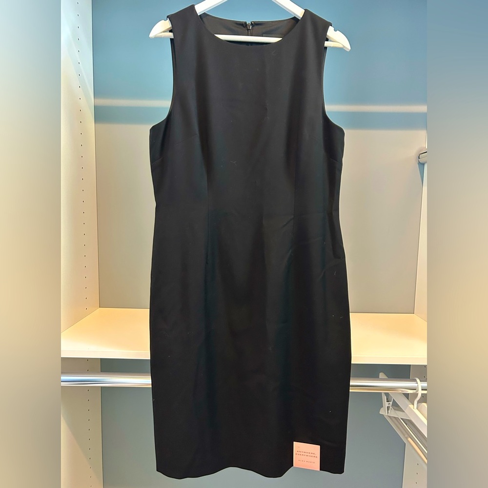 NWT Alex Marie Black Sleeveless Dress. Size 14. Perfect for work or any event!
